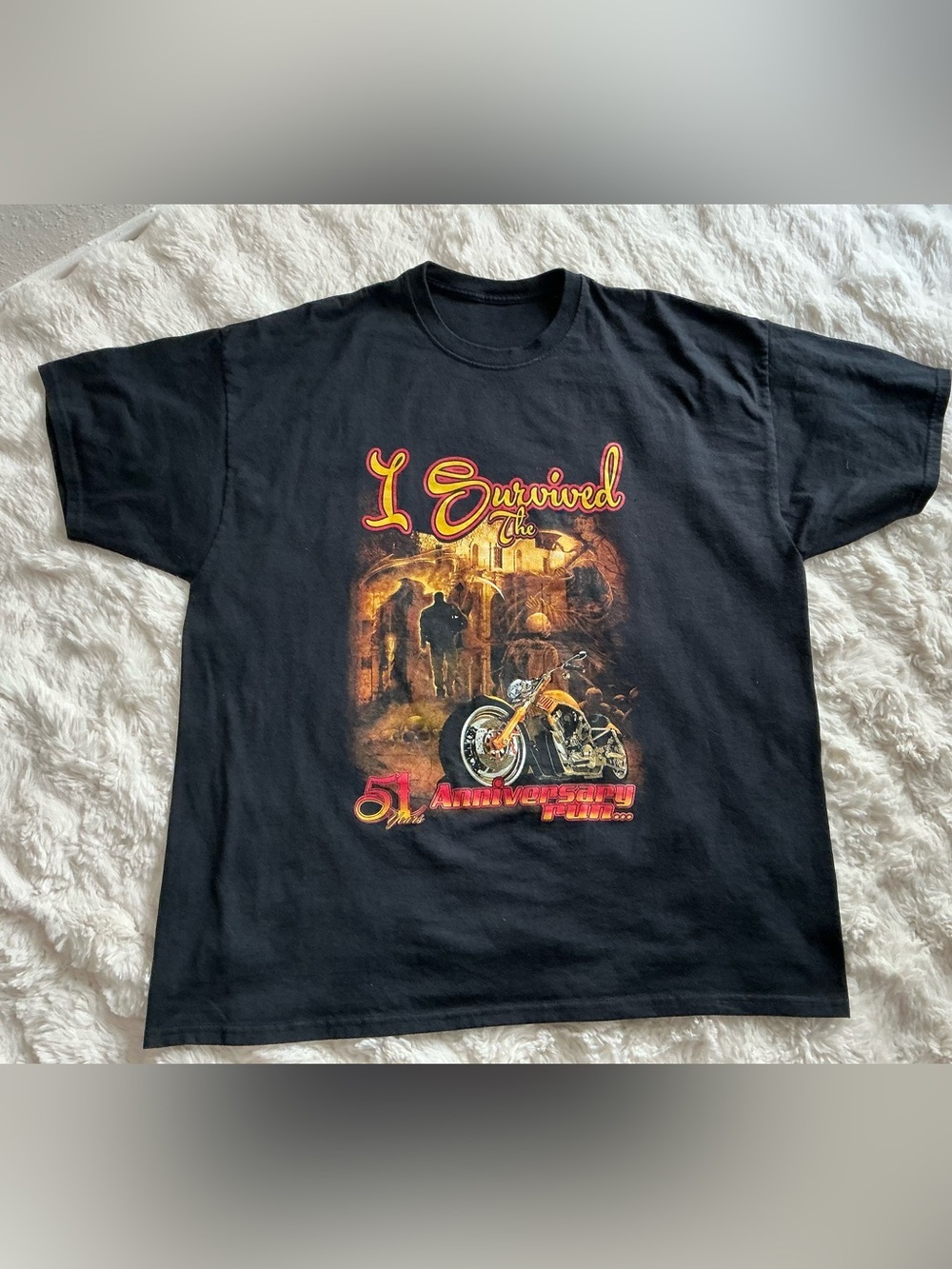 Men’s Bandidos 51st Anniversary Run Motorcycle Graphic T-Shirt Black Size 2XL